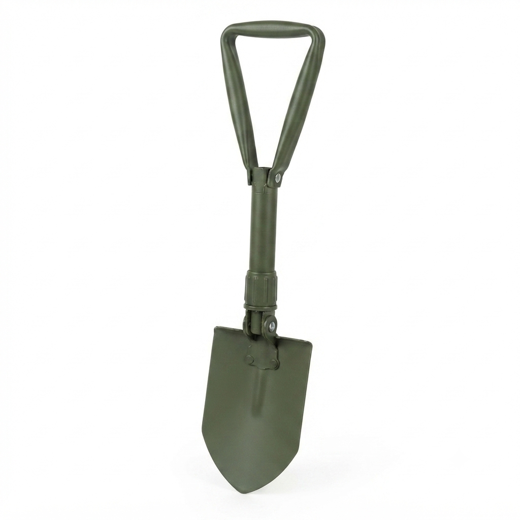 Pelle de survie pliable, vue pliée compacte