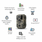 Caméra de chasse, écran LCD intégré