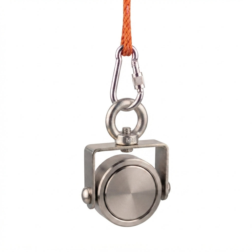 Aimant de Pêche Rotatif Double Face 180kg